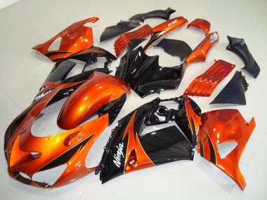 2006-2011 Orange Black ZX14R ZZR1400 Motorcycle Fairings