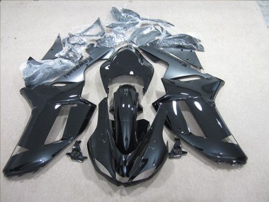 2007-2008 Black Silver ZX6R Motorcycle Fairings