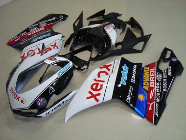 2007-2014 Black Xerox Ducati 848 1098 1198 Motorcycle Fairings