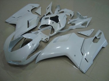 2007-2014 Glossy White Ducati 848 1098 1198 Motorcycle Fairings