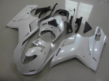 2007-2014 Pear White Black Decals Ducati 848 1098 1198 Motorcycle Fairings