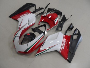 2007-2014 Red White Ducati 848 1098 1198 Motorcycle Bodywork