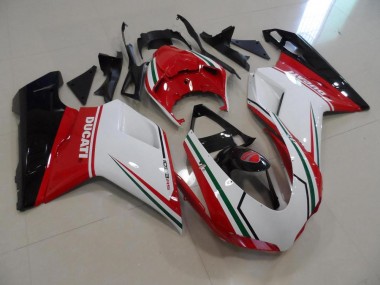 2007-2014 Red White Ducati 848 1098 1198 Motorcycle Fairing