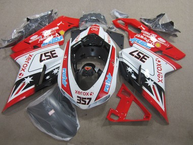 2007-2014 Red White Xerox 357 Ducati 1098 Motorcycle Fairings