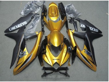 2008-2010 Black Gold GSXR 600 Motorcycle Fairings