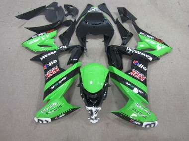 2008-2010 Black Green ZX10R Motorcycle Fairings