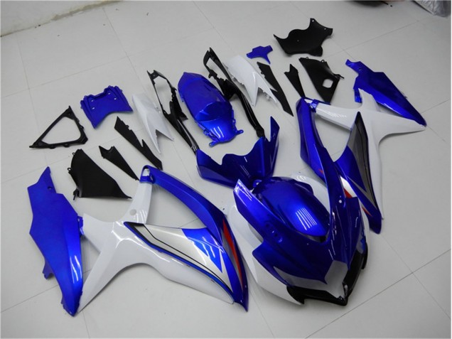 2008-2010 Blue White GSXR 600/750 Motorcycle Fairings