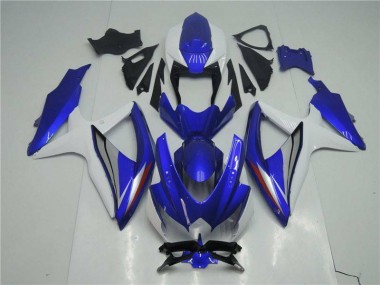 2008-2010 Blue White GSXR 600/750 Motorcycle Fairings