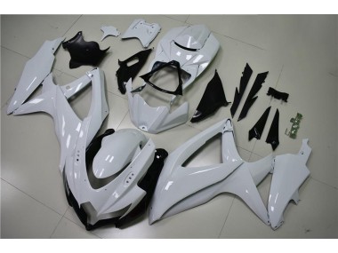 2008-2010 Glossy White GSXR 600/750 Motorcycle Fairings