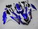 2008-2010 White Blue GSXR 600/750 Motorcycle Fairings