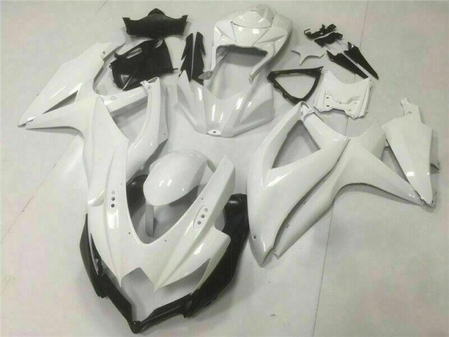 2008-2010 White GSXR 600/750 Motorcycle Bodywork