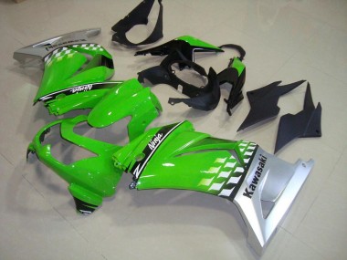 2008-2012 Green Silver ZX250R Motorcycle Fairings