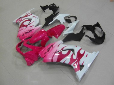 2008-2012 Pink White ZX250R Motorcycle Fairings