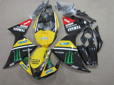 2009-2011 Black Yellow Motul Monster YZF R1 Motorcycle Fairings