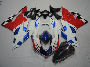 2011-2014 White Blue Red Ducati 1199 Motorcycle Fairings