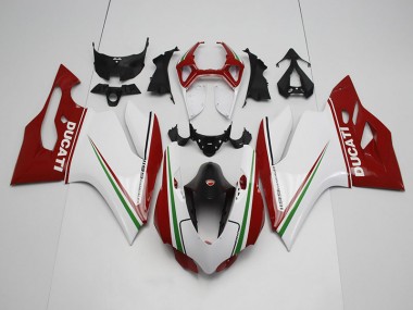 2011-2014 White Red Ducati 1199 Motorcycle Fairing