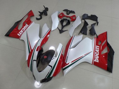 2011-2014 White Red Ducati 1199 Motorcycle Fairings