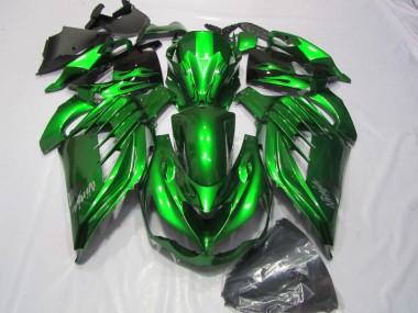 2012-2021 Green White Ninja Decal ZX14R ZZR1400 Motorcycle Fairings