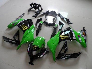 2013-2016 Black Green Monster ZX300R Motorcycle Fairings