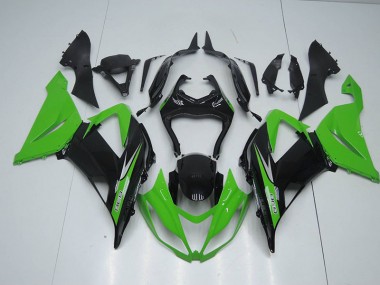 2013-2018 Black Green 636 ZX6R Motorcycle Fairings