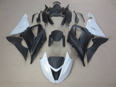 2013-2018 Black White ZX6R Motorcycle Fairing