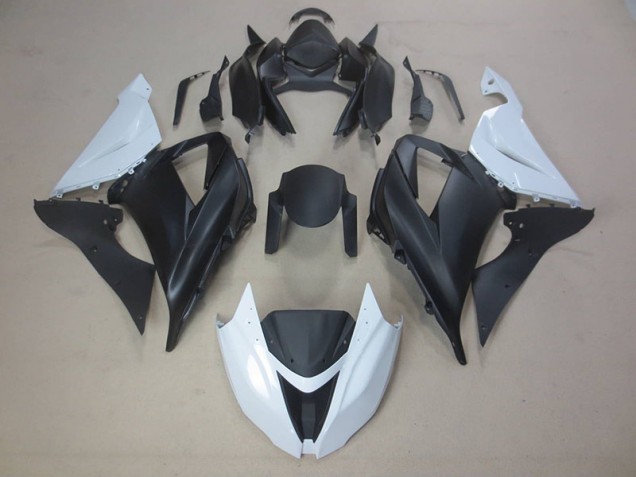 2013-2018 Black White ZX6R Motorcycle Fairing