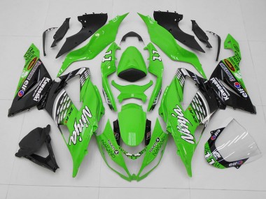 2013-2018 Green Black 11 ZX6R Motorcycle Fairings