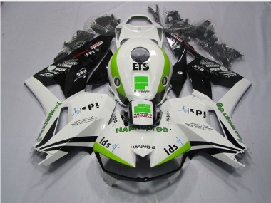 2013-2021 White Green Hannspree ETS CBR600RR Motorcycle Fairings