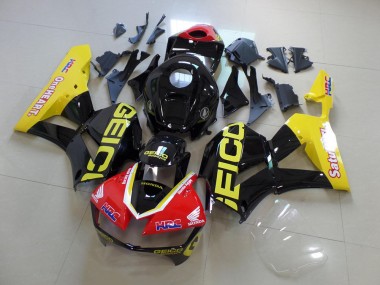 2013-2021 Yellow Black Geico CBR600RR Motorcycle Fairings