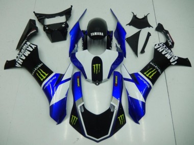 2015-2019 Black Blue Monster YZF R1 Motorcycle Fairings