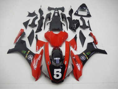 2015-2019 Black Red 5 YZF R1 Motorcycle Fairings