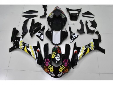 2015-2019 Black White YZF R1 Motorcycle Fairings