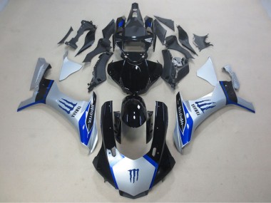 2015-2019 Silver Black Blue Monster YZF R1 Motorcycle Fairings