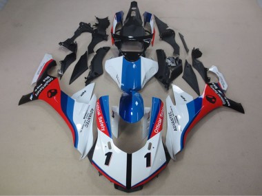 2015-2019 White Blue Red Advantec YZF R1 Motorcycle Fairings