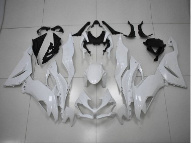 2019-2023 White ZX6R Motorcycle Fairings